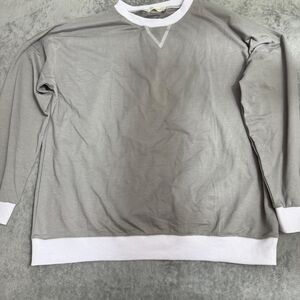 Unbranded Men's Grey and White Sweatshirt